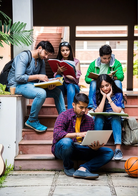 Students learning together